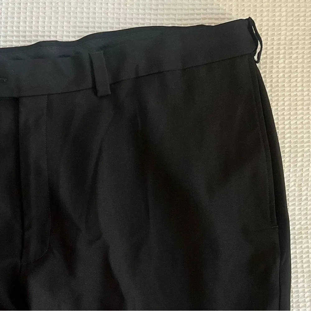 Haggar Classic Fit Expandable Waistband Black Pants Slacks 40 X 30